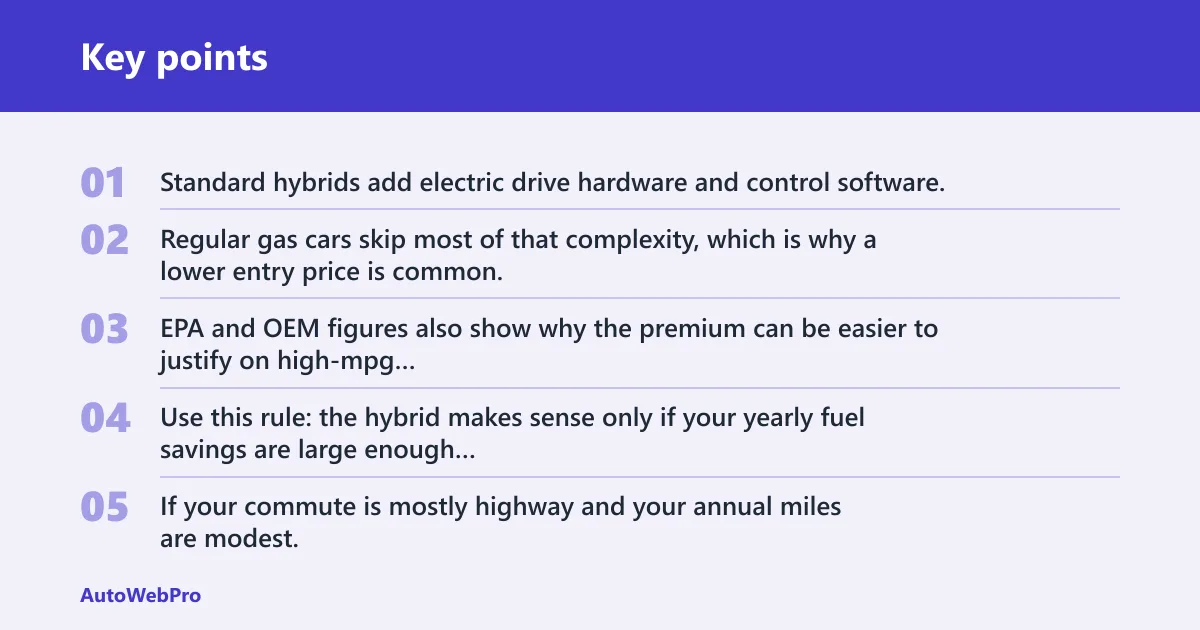 Key points: How do fuel savings and price compare?